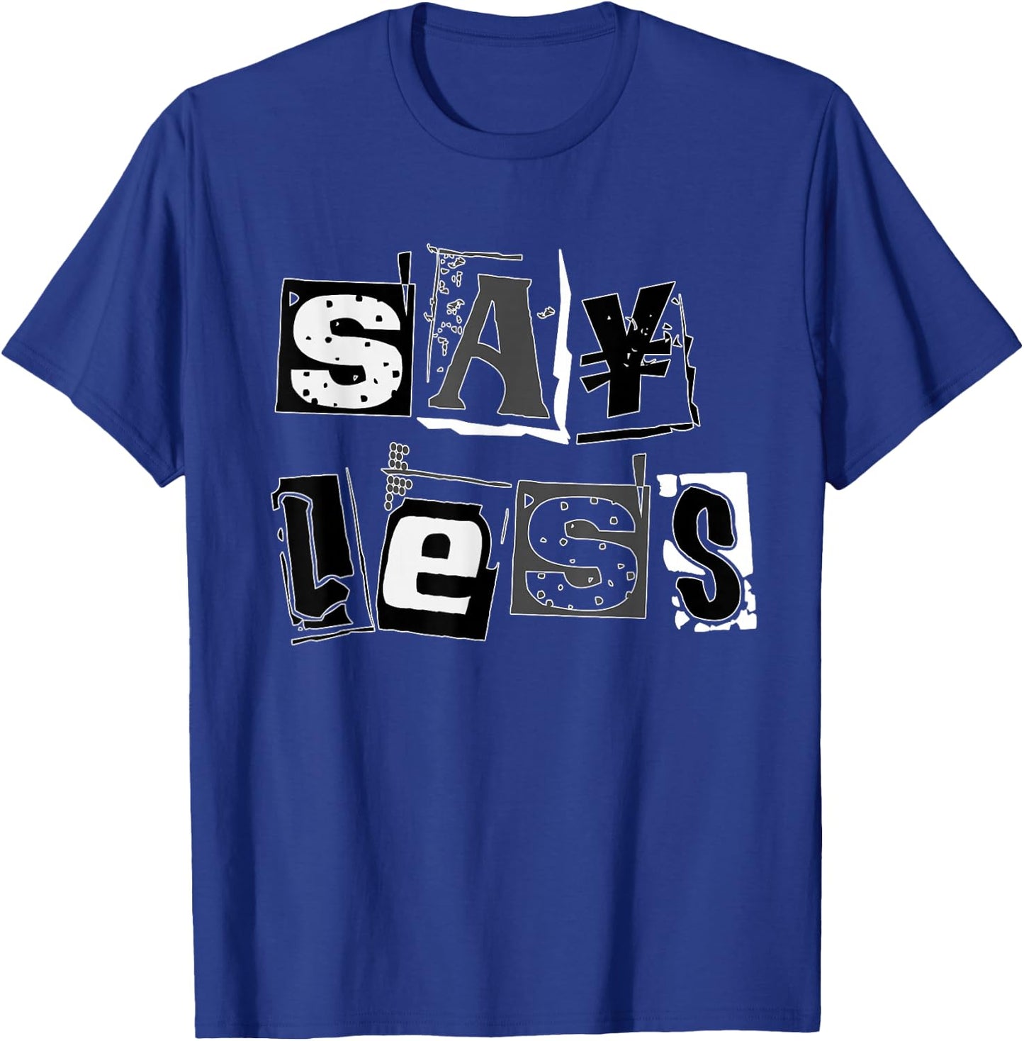 Black Say Less Black on Black Graphic T-Shirt - T-Shirt | Royal