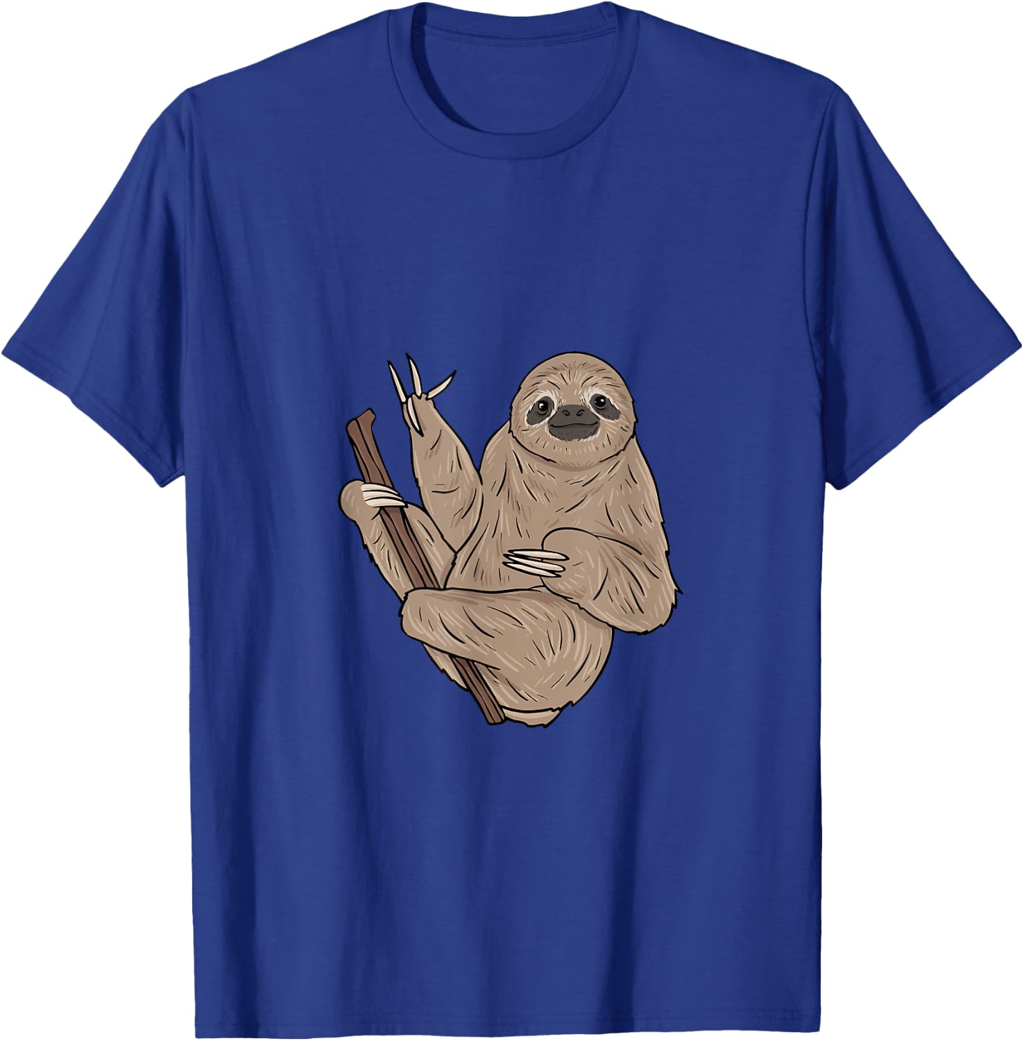 ILY Sloth ASL Hand Gesture Deaf Hearing Loss Awareness T-Shirt - T-Shirt | Royal