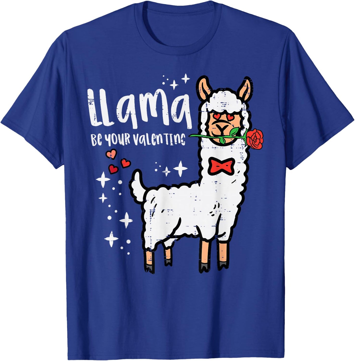 Llama Be Your Valentine Alpaca Men Boys Kids Youth Women T-Shirt - T-Shirt | Royal