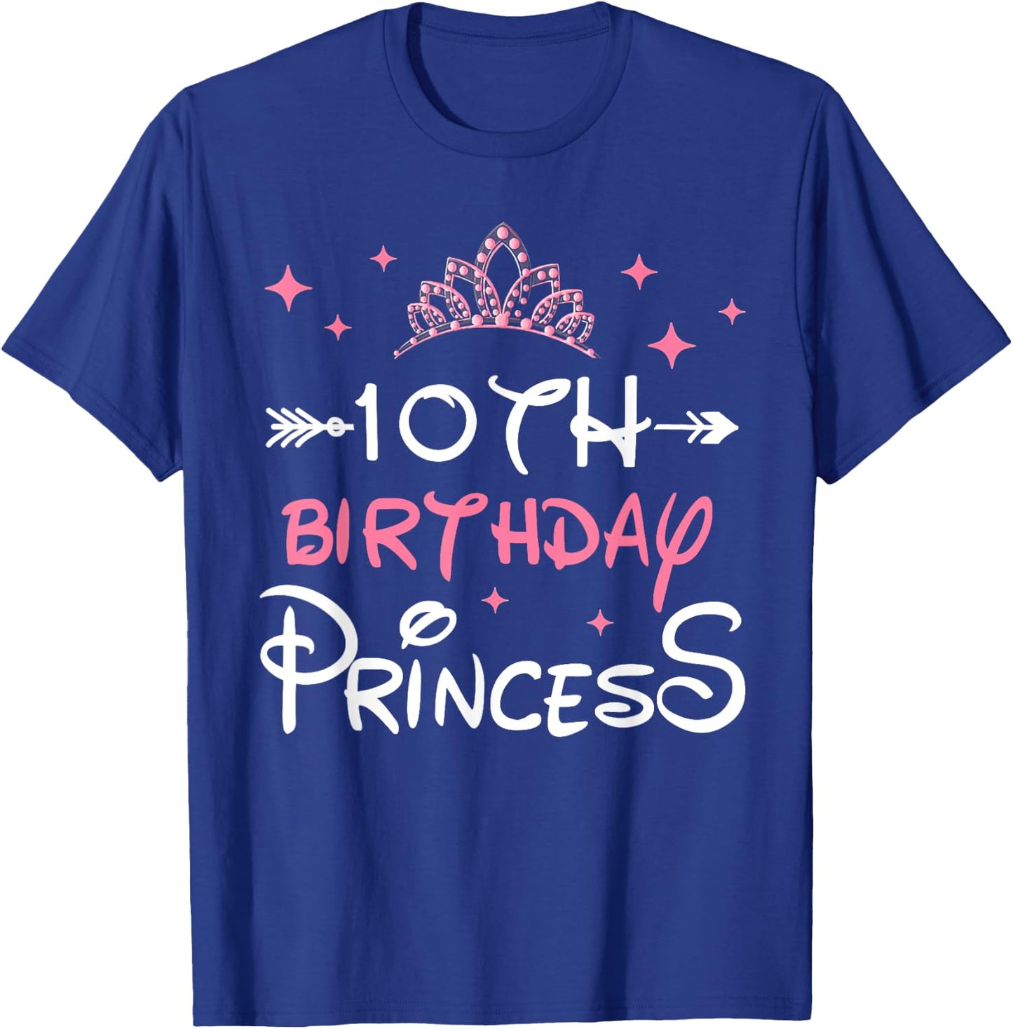10th Birthday Princess Crown 10 Year Old Birthday Girl Party T-Shirt - T-Shirt | Royal
