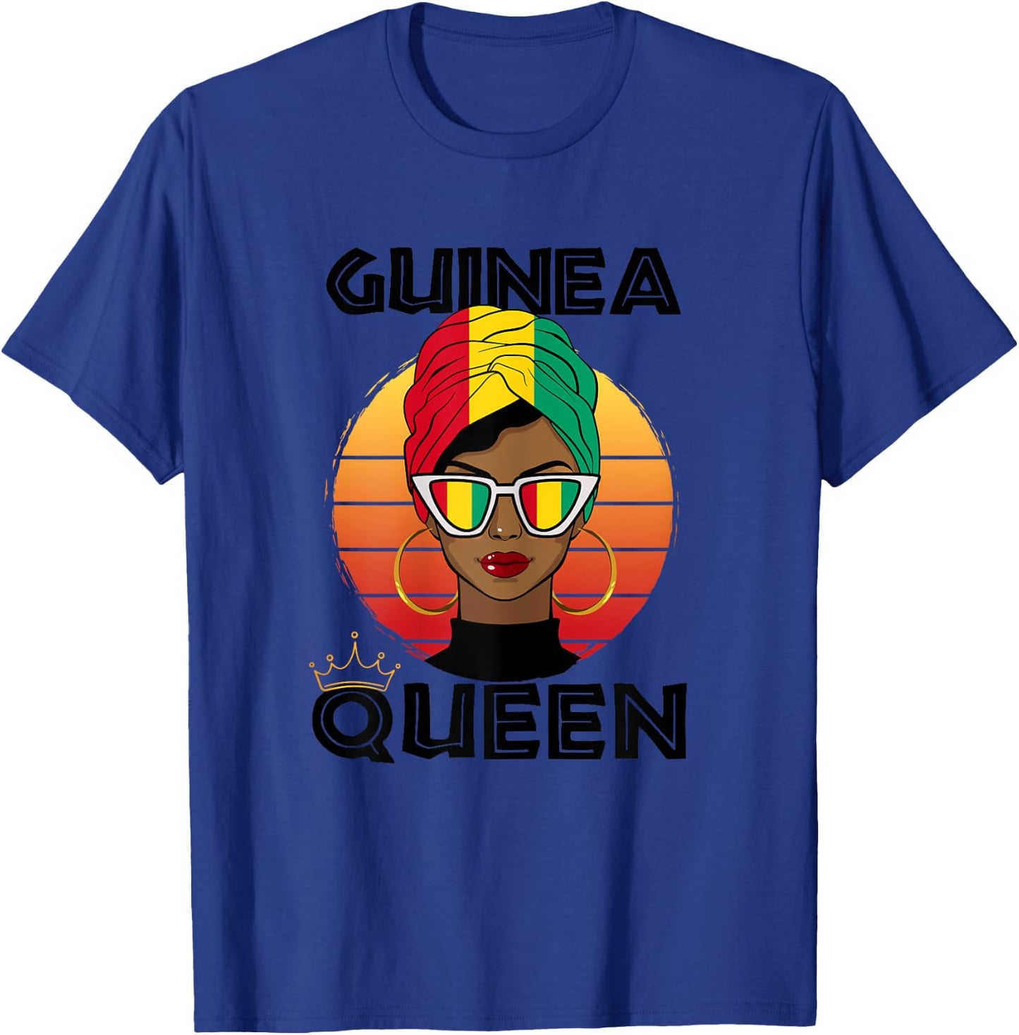 Guinean Queen African Queen Guinea Flag Guinean Women Girls T-Shirt - T-Shirt | Royal