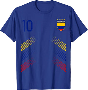 Colombia Flag for Colombian Pride Lovers , Black, S T-Shirt - T-Shirt | Royal