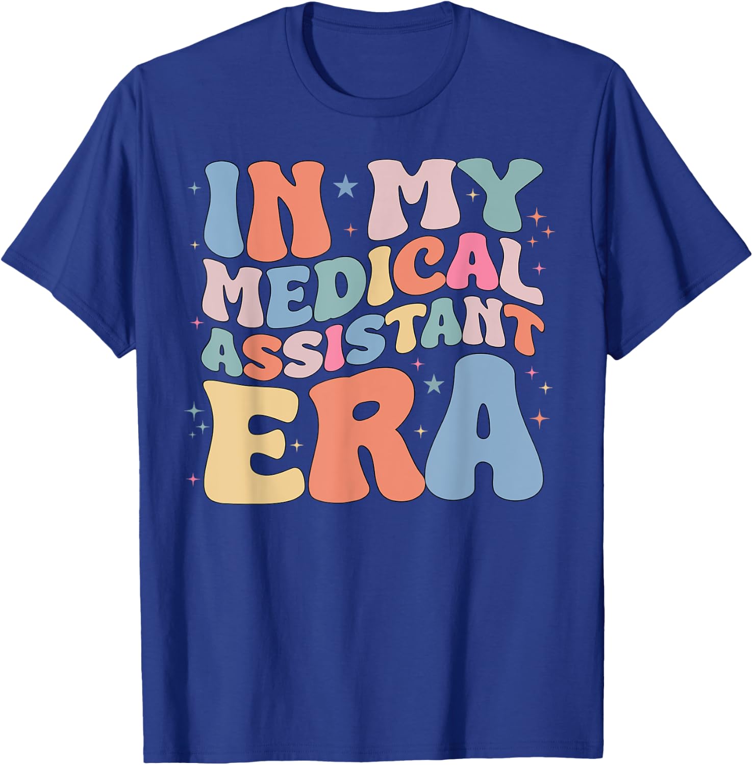Groovy Retro In My Medical Assistant Era Hippie Groovy Nurse T-Shirt - T-Shirt | Royal