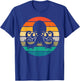 Octopus Silhouette Sunset Retro Cephalopod Men Women Kids T-Shirt - T-Shirt | Royal
