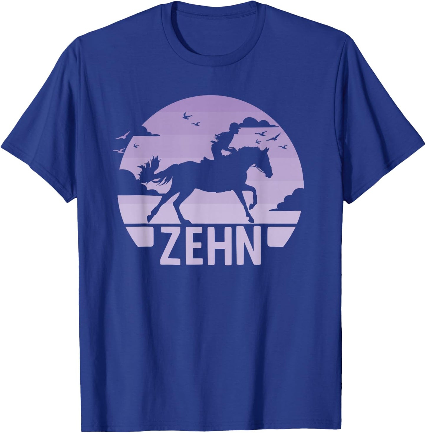 10. Geburtstag Reiterin 10 Jahre Mädchen Pferde Geburtstags T-Shirt - T-Shirt | Royal