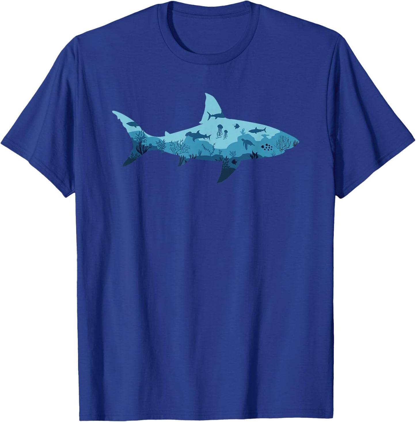 Shark Underwater Life Ocean Underwater World T-Shirt - T-Shirt | Royal