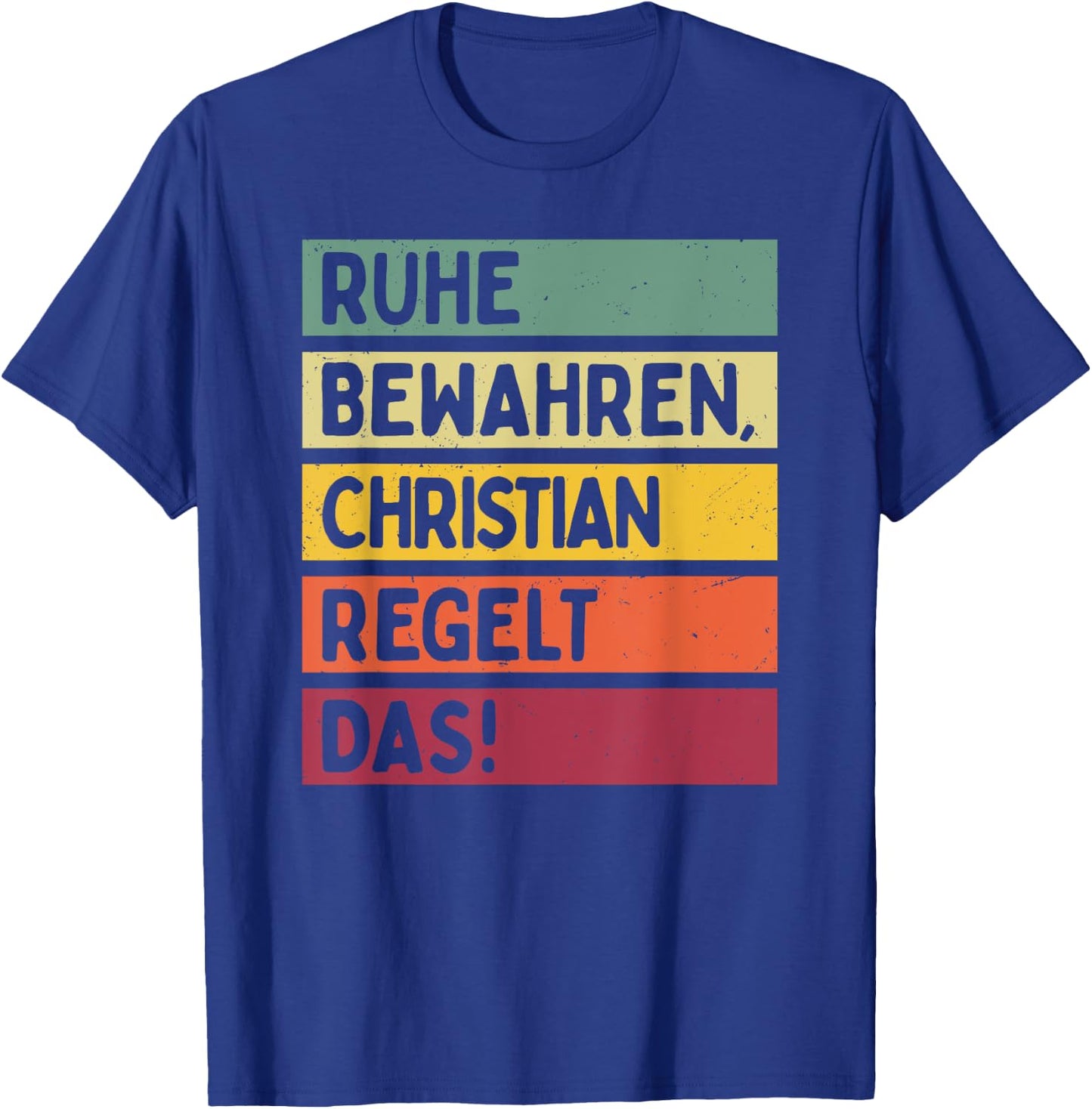 with German Text in Retro Colours [German Language], black T-Shirt - T-Shirt | Royal