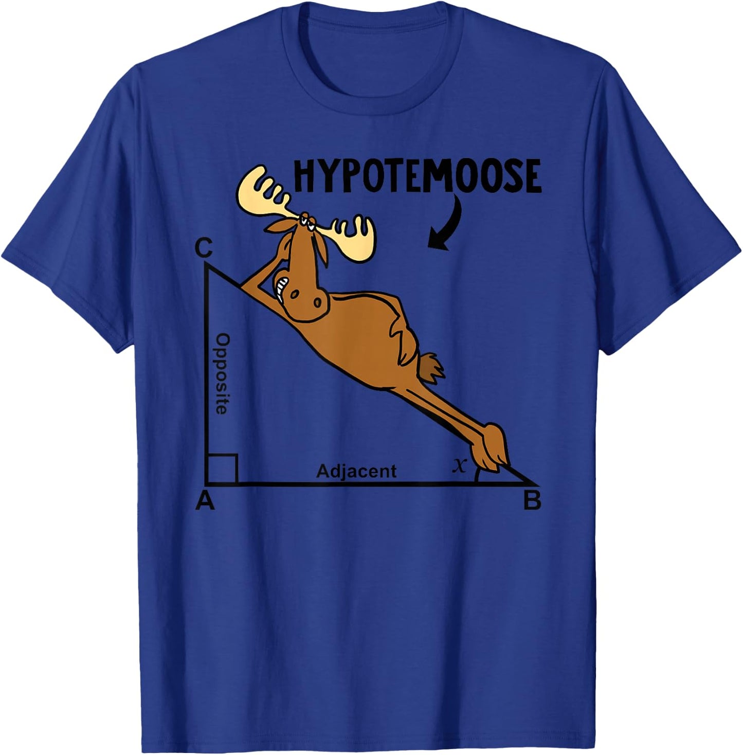 Geometry Adjacent Opposite HypoteMOOSE T-Shirt - T-Shirt | Royal