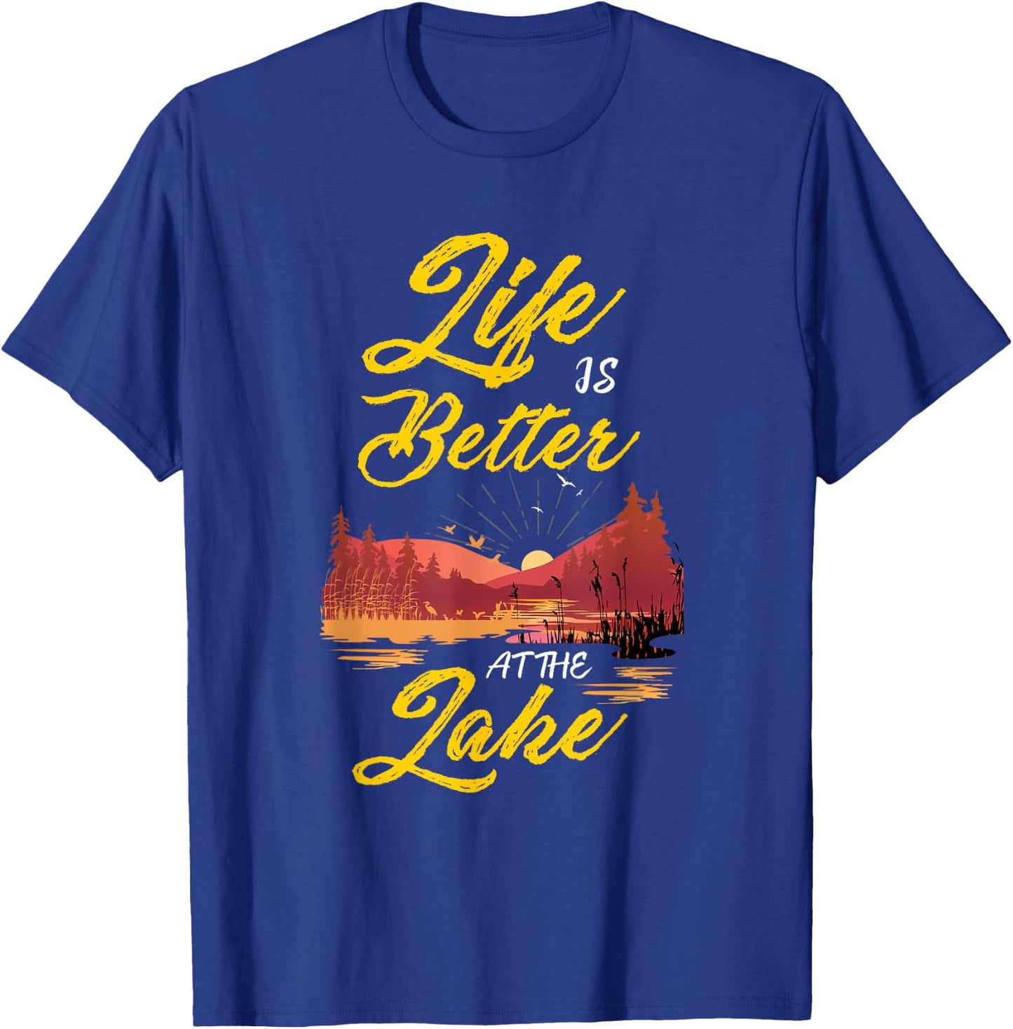 Cool Life Is Better at the Lake Women, Men and Youth Boating T-Shirt - T-Shirt | Royal