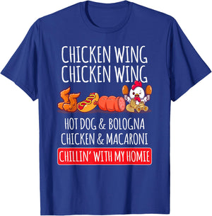 Chicken Wing Chicken Wing Hot Dog And Bologna T-Shirt - T-Shirt | Royal