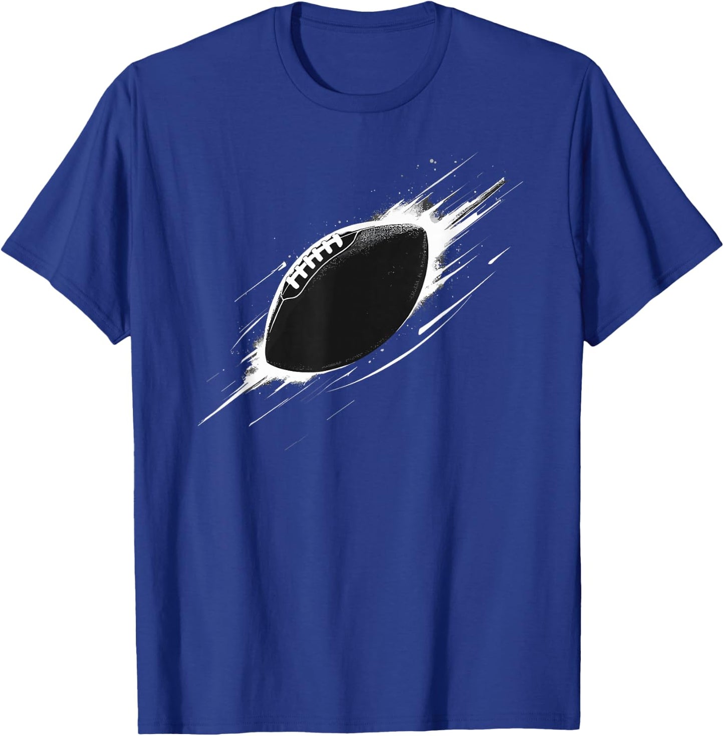 American Football Minimal Football Graphic , black T-Shirt - T-Shirt | Royal