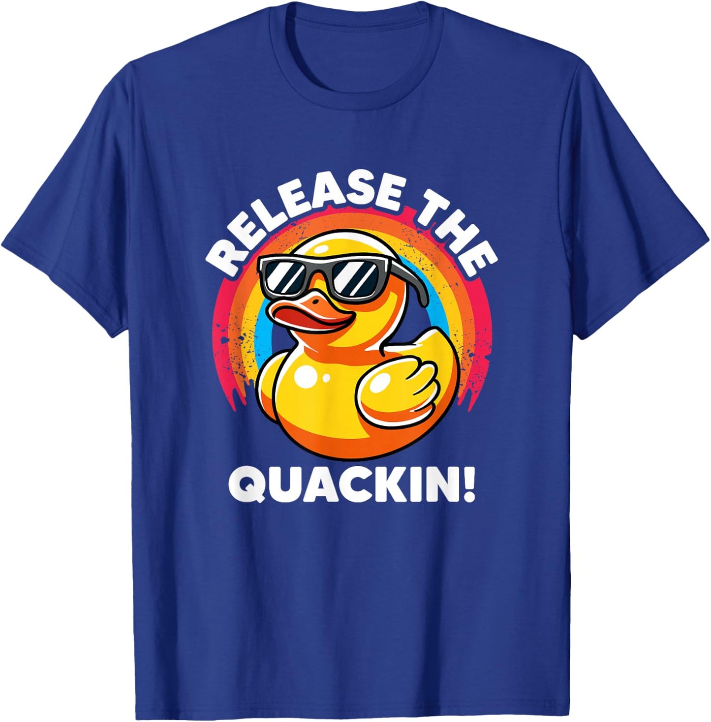 Release The Quackin I Love Duck Lovers Funny Yellow Duck T-Shirt - T-Shirt | Royal