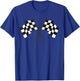 Checked Flag Racing , black T-Shirt - T-Shirt | Royal