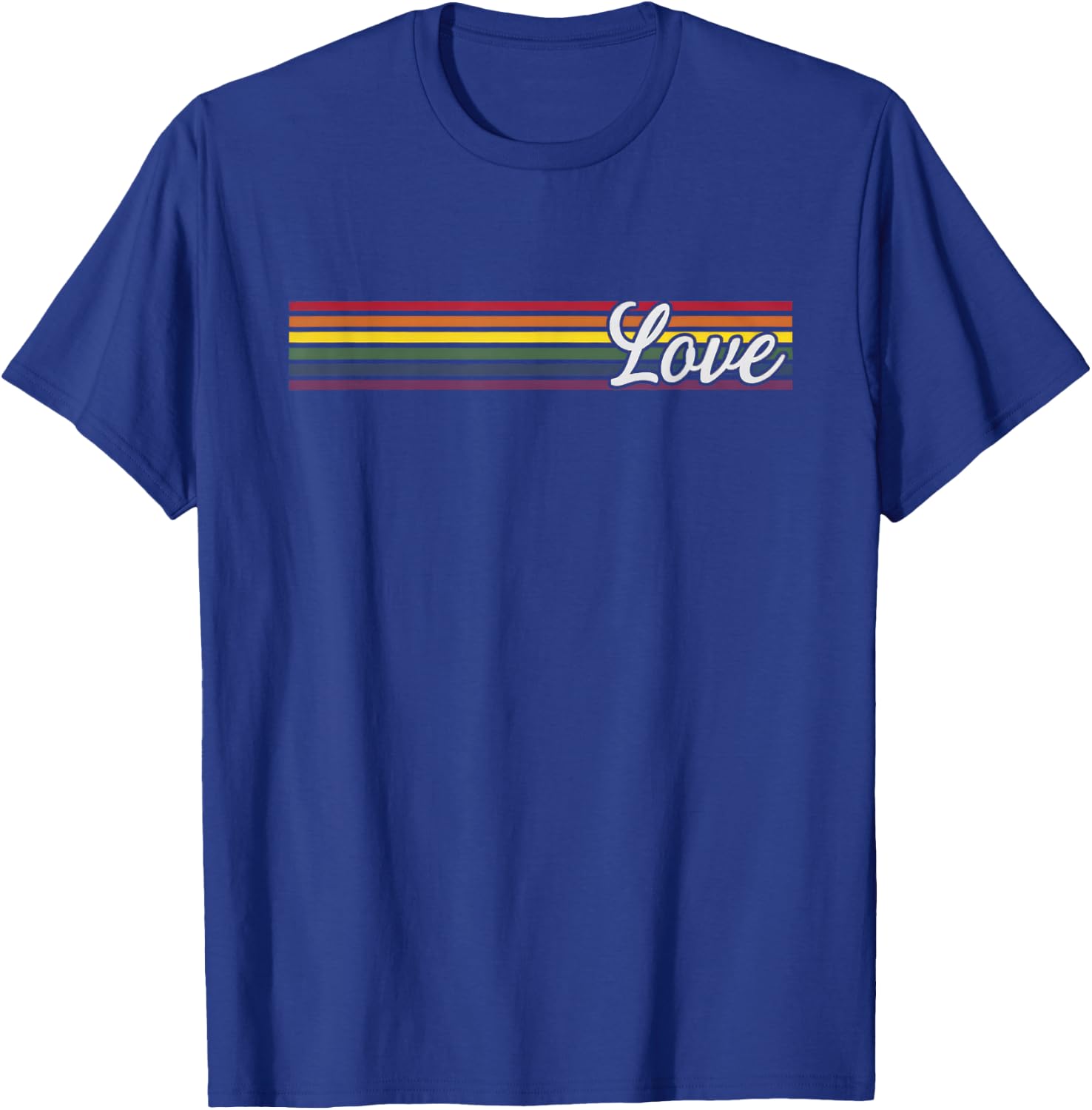 LGBT Pride Flag Rainbow Lesbian Transgender Homo T-Shirt - T-Shirt | Royal
