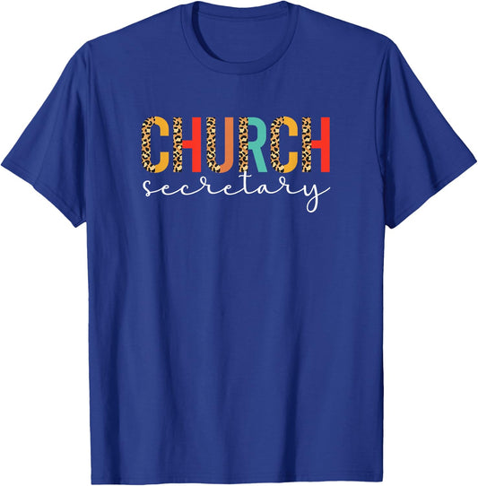 Church Secretary Leopard Church Secretaries T-Shirt - T-Shirt | Royal