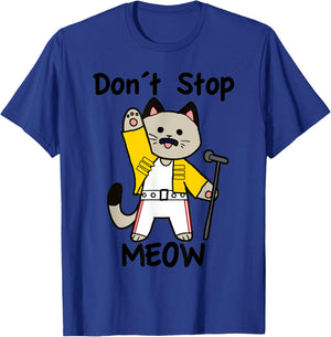 Vintage Funny Quote Dont Stop Meow Retro Cat Meme Lover T-Shirt - T-Shirt | Royal