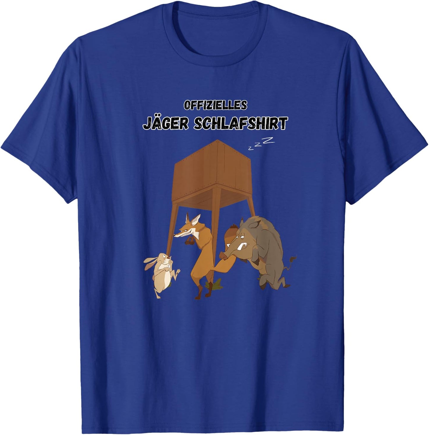 Offizielles Jäger Schlafshirt Wildschwein Fuchs und Hase T-Shirt - T-Shirt | Royal