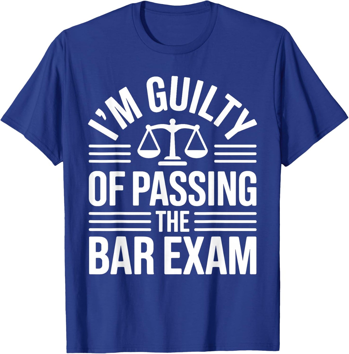 Bar Exam Art Men Women Law School Lawyer Bar Examination T-Shirt - T-Shirt | Royal