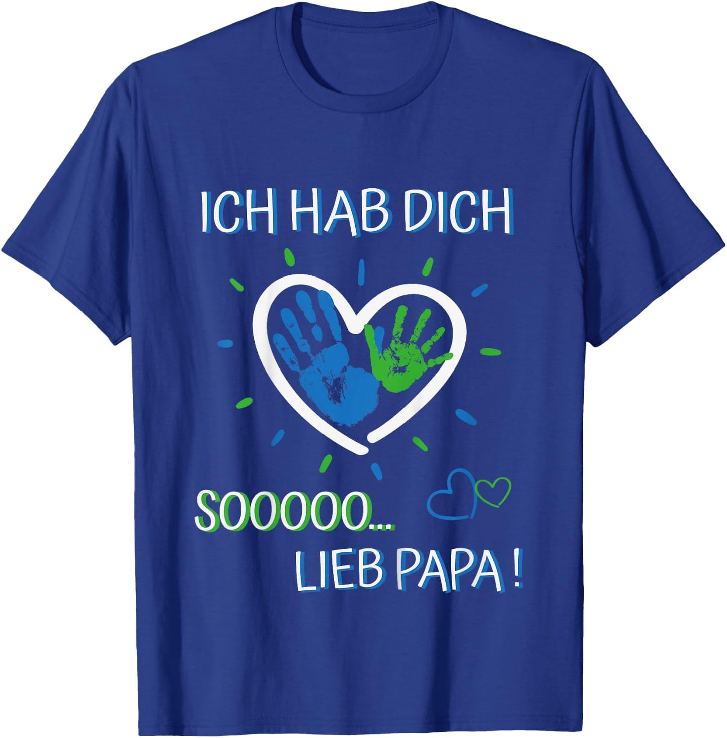 Ich hab dich lieb Papa - für Mädchen und Jungen Vatertag T-Shirt - T-Shirt | Royal