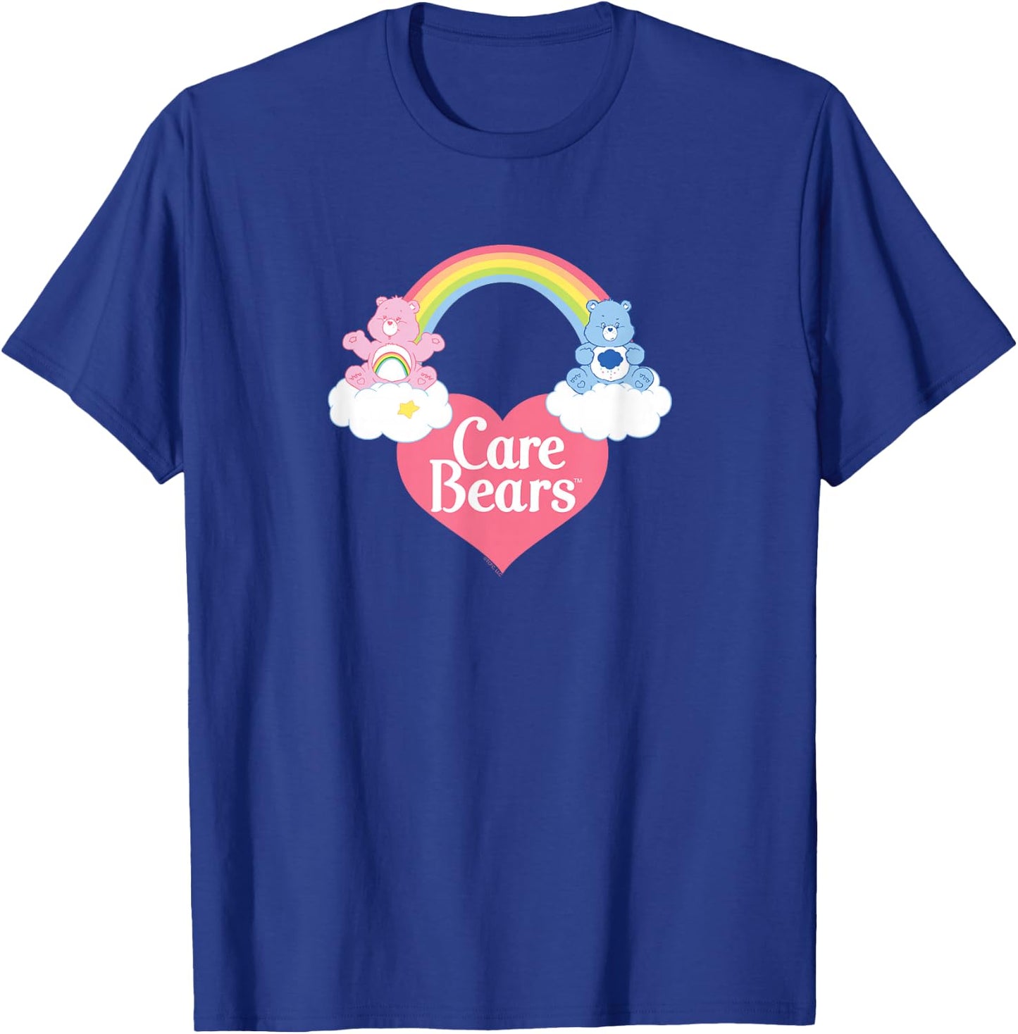 Care Bears Logo with Cheer Bear and Grumpy Bear Cartoon T-Shirt - T-Shirt | Royal