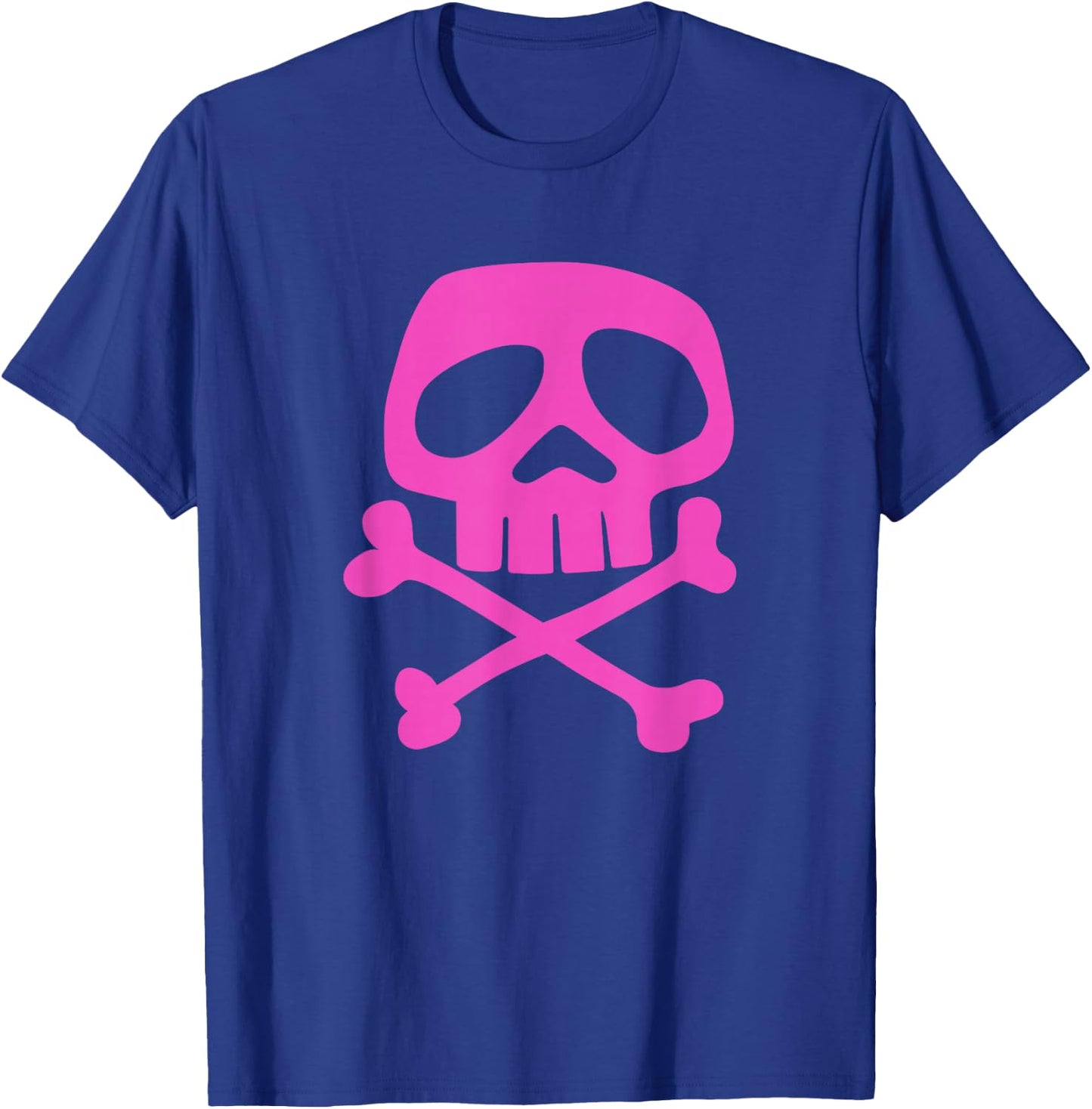Pink Punk Rock Skull and Bones - 1980's Punk Rock T-Shirt - T-Shirt | Royal
