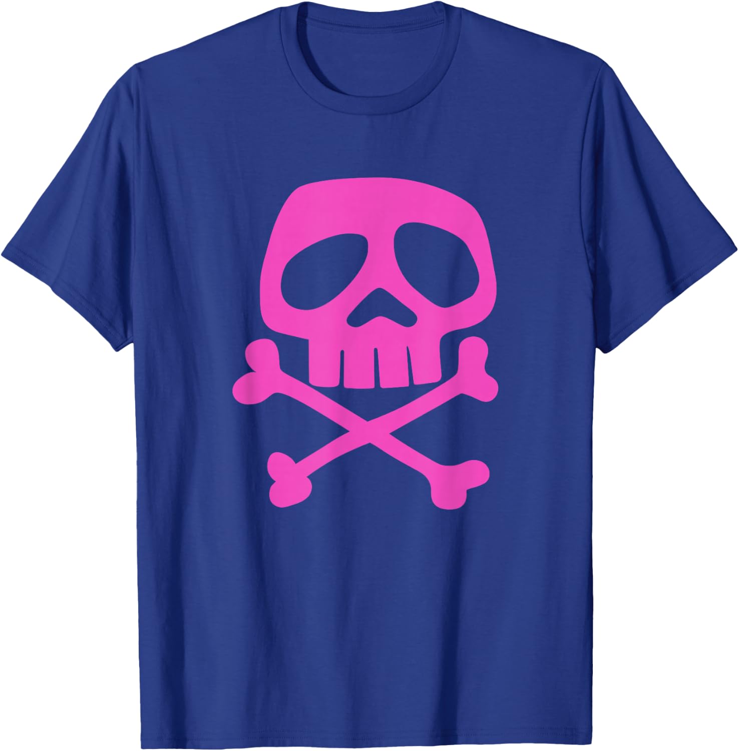 Pink Punk Rock Skull and Bones - 1980's Punk Rock T-Shirt - T-Shirt | Royal