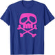 Pink Punk Rock Skull and Bones - 1980's Punk Rock T-Shirt - T-Shirt | Royal