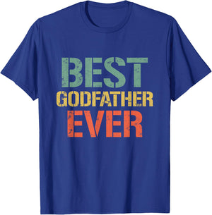 Vintage Best Godfather Ever Gifts For Father's Day Men T-Shirt - T-Shirt | Royal