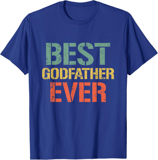 Vintage Best Godfather Ever Gifts For Father's Day Men T-Shirt - T-Shirt | Royal
