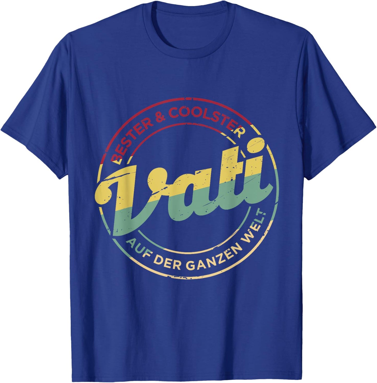 Coolster und Bester Vati der ganzen Welt Vintage Papa Motiv T-Shirt - T-Shirt | Royal
