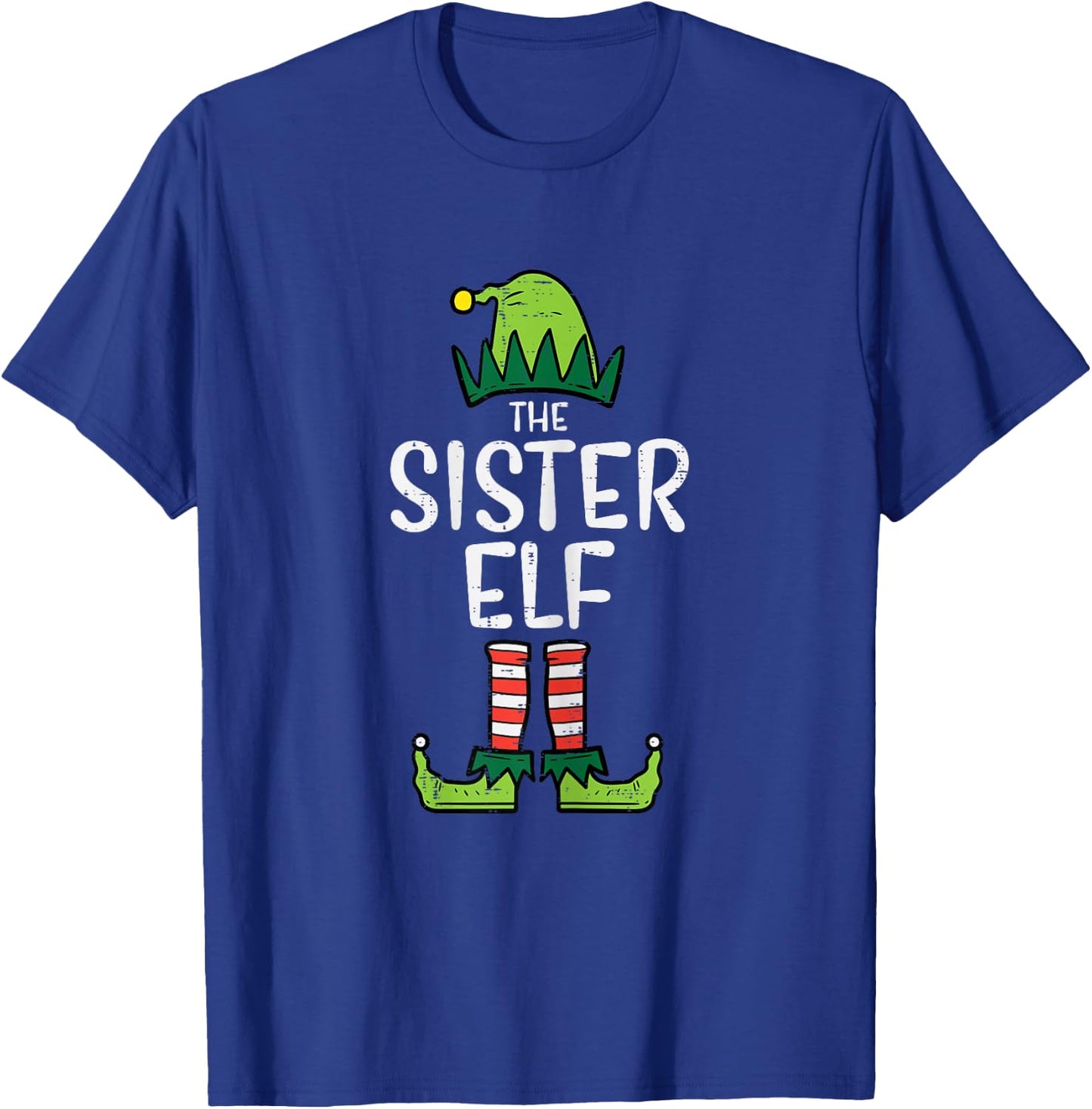 Sister Elf Xmas PJs Matching Christmas Pajamas For Family T-Shirt - T-Shirt | Royal