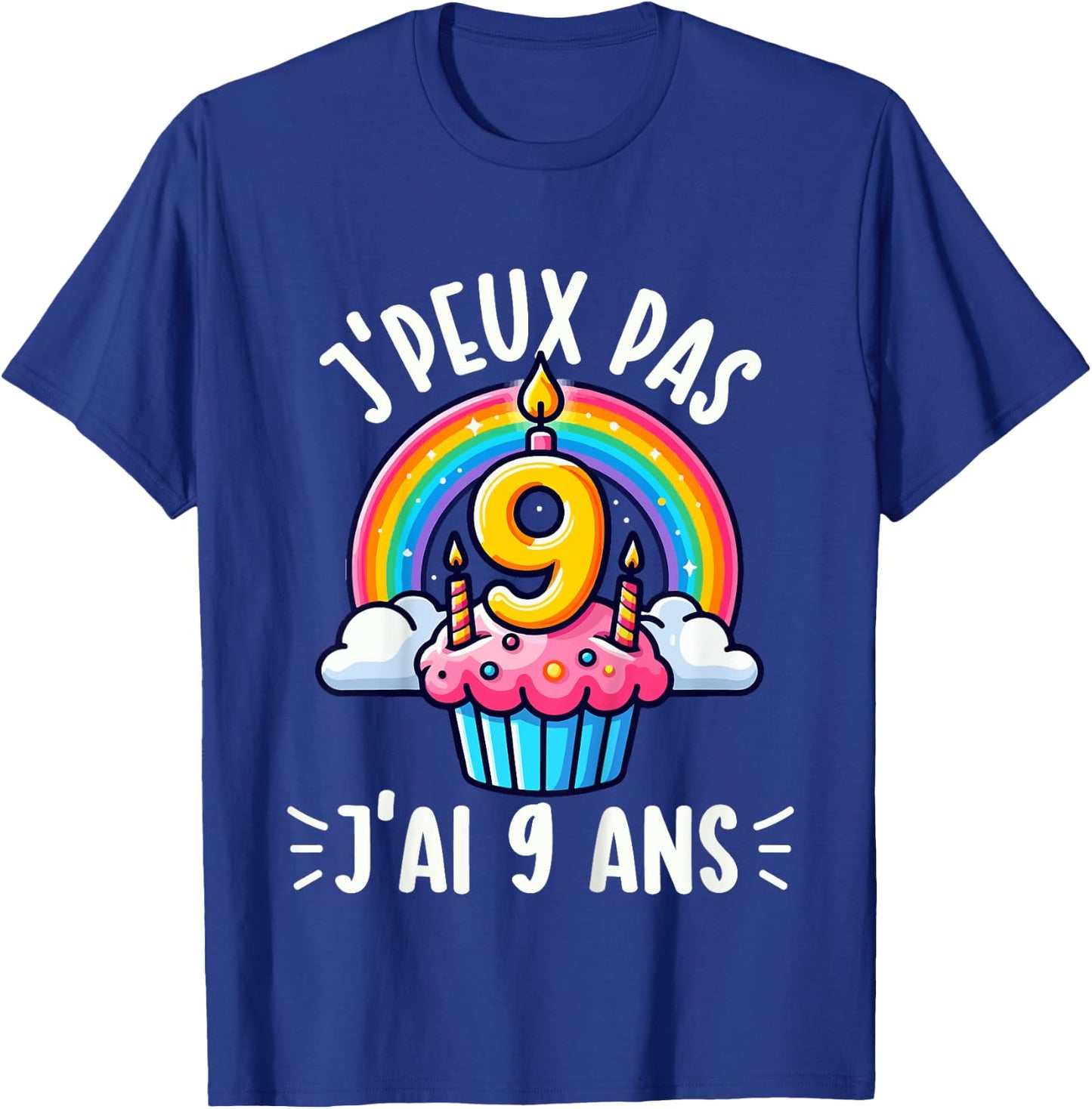 Kids Je Peux Pas Je ai 9 Ans Anniversaire Funny Funny Kawaii , Black, 2 T-Shirt - T-Shirt | Royal