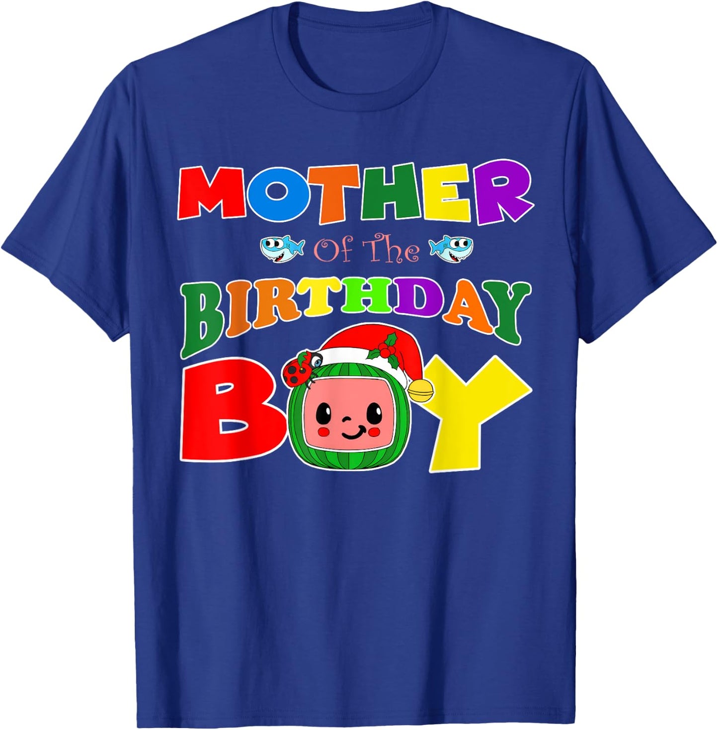 Mother Of The Birthday Boy Funny Melon Family Matching T-Shirt - T-Shirt | Royal