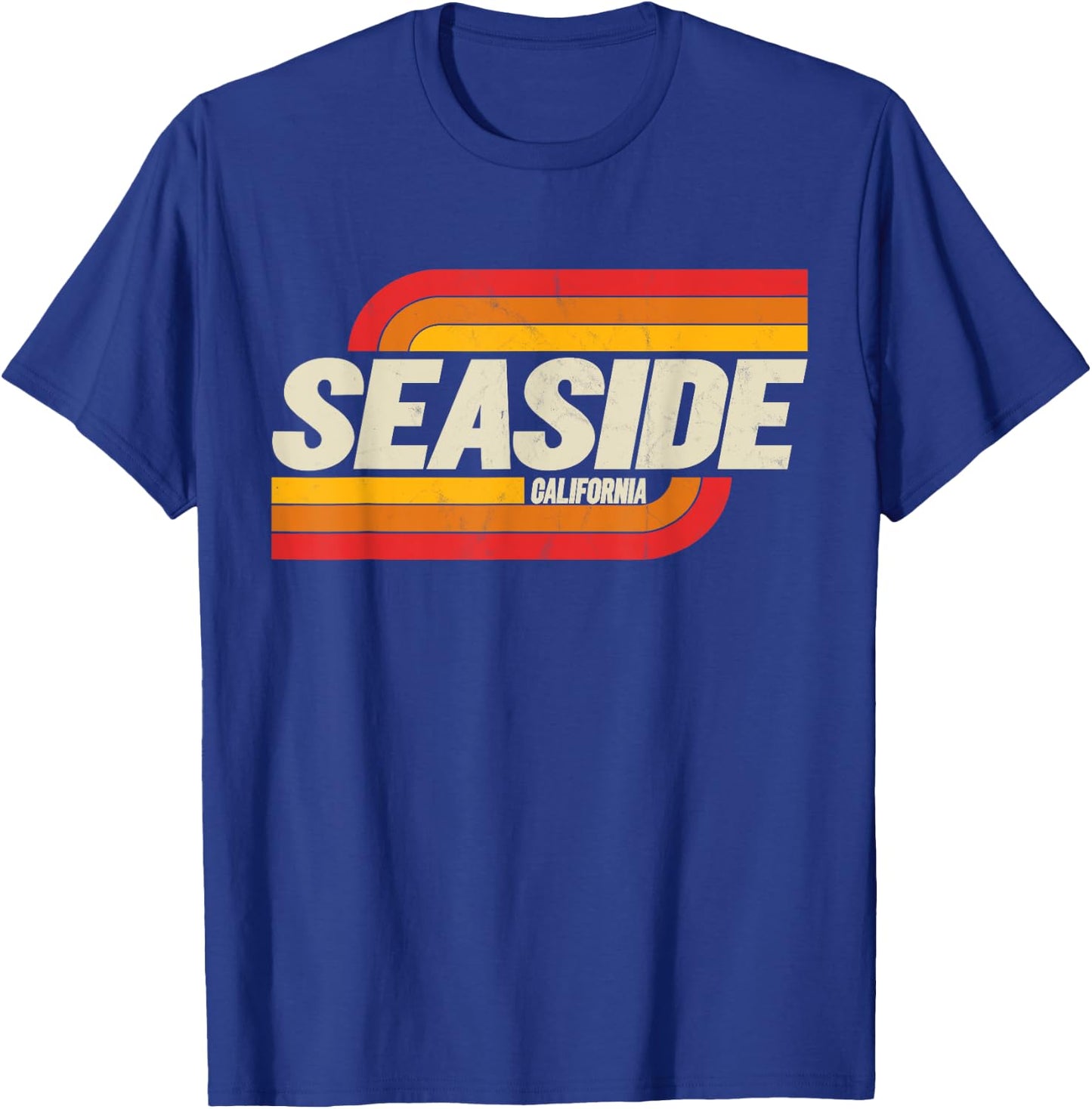 Seaside CA Vintage Souvenir T-Shirt - T-Shirt | Royal