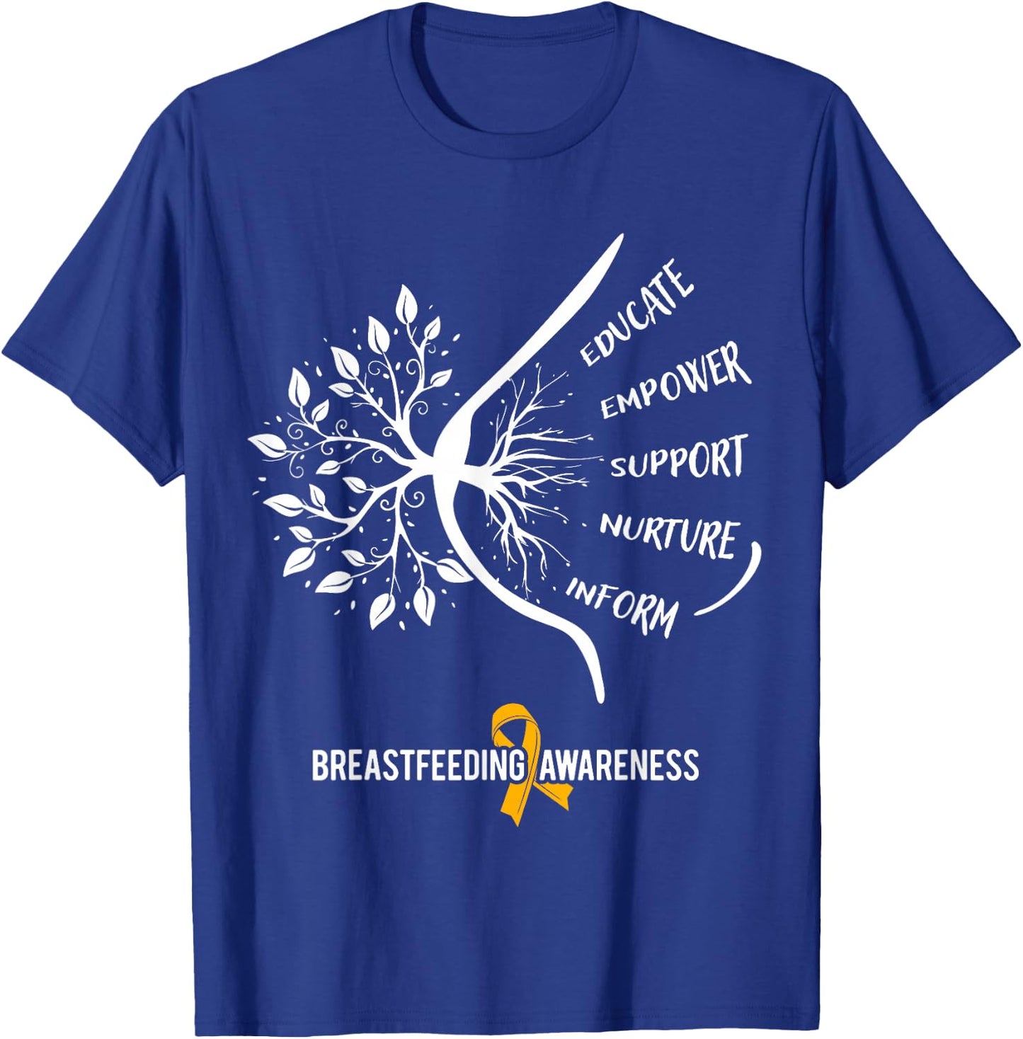 Breastfeeding Awareness Family USA Breast Milk Lactation Mom T-Shirt - T-Shirt | Royal