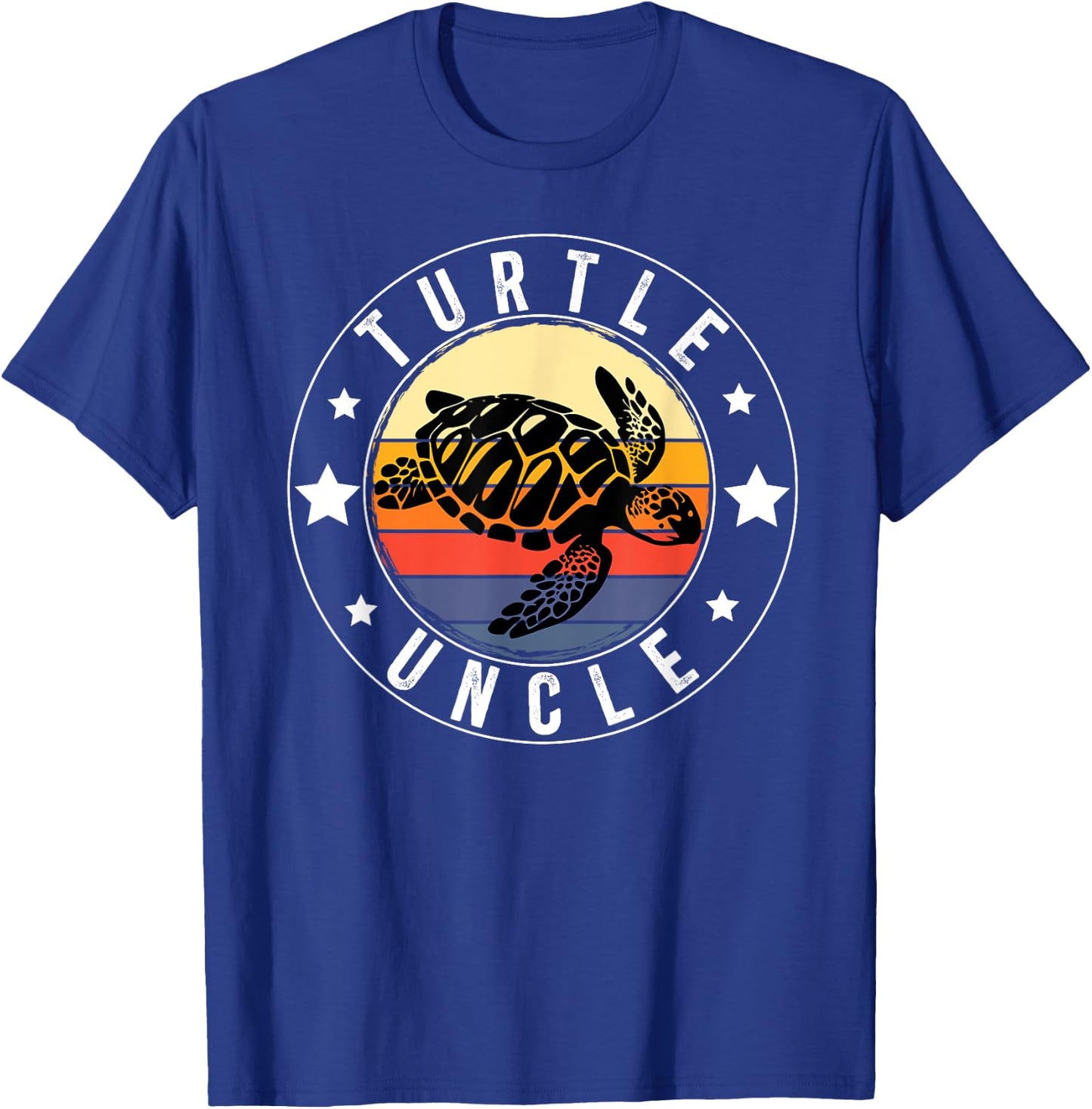 Turtle Uncle Retro Turtle Owner Turtle Lover T-Shirt - T-Shirt | Royal