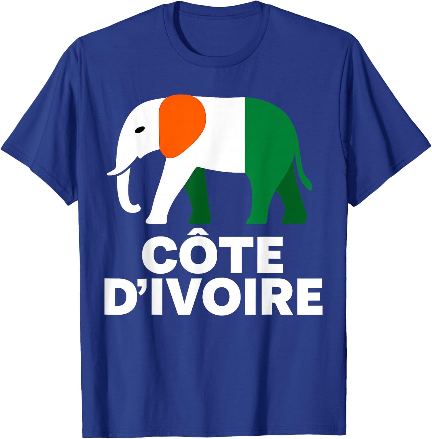 Ivory Coast Elephant Côte d’Ivoire Flag. Men, Women & Kids T-Shirt - T-Shirt | Royal