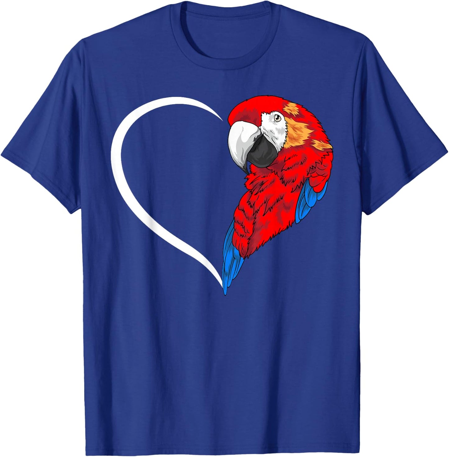 Parrot Shirts Girls Kids Heart Cute Parrot T-Shirt - T-Shirt | Royal
