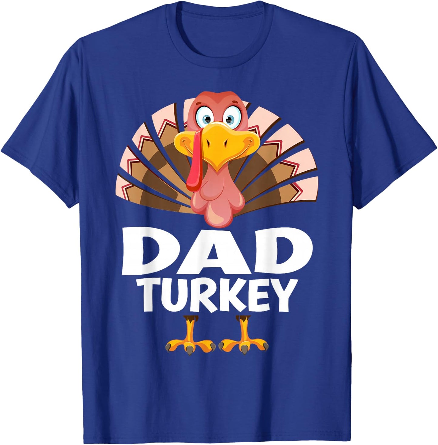 Thanksgiving Dad Turkey Matching Pajama T-Shirt - T-Shirt | Royal