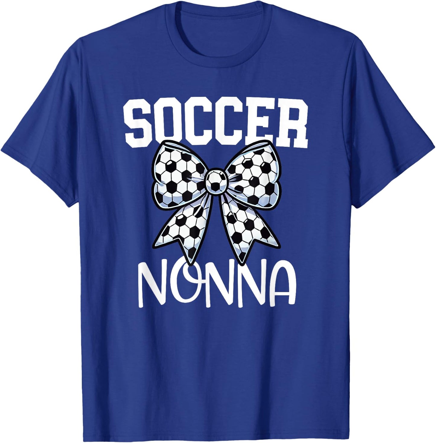 Soccer Nonna - Soccer Grandma Game day - Italian - Bow T-Shirt - T-Shirt | Royal