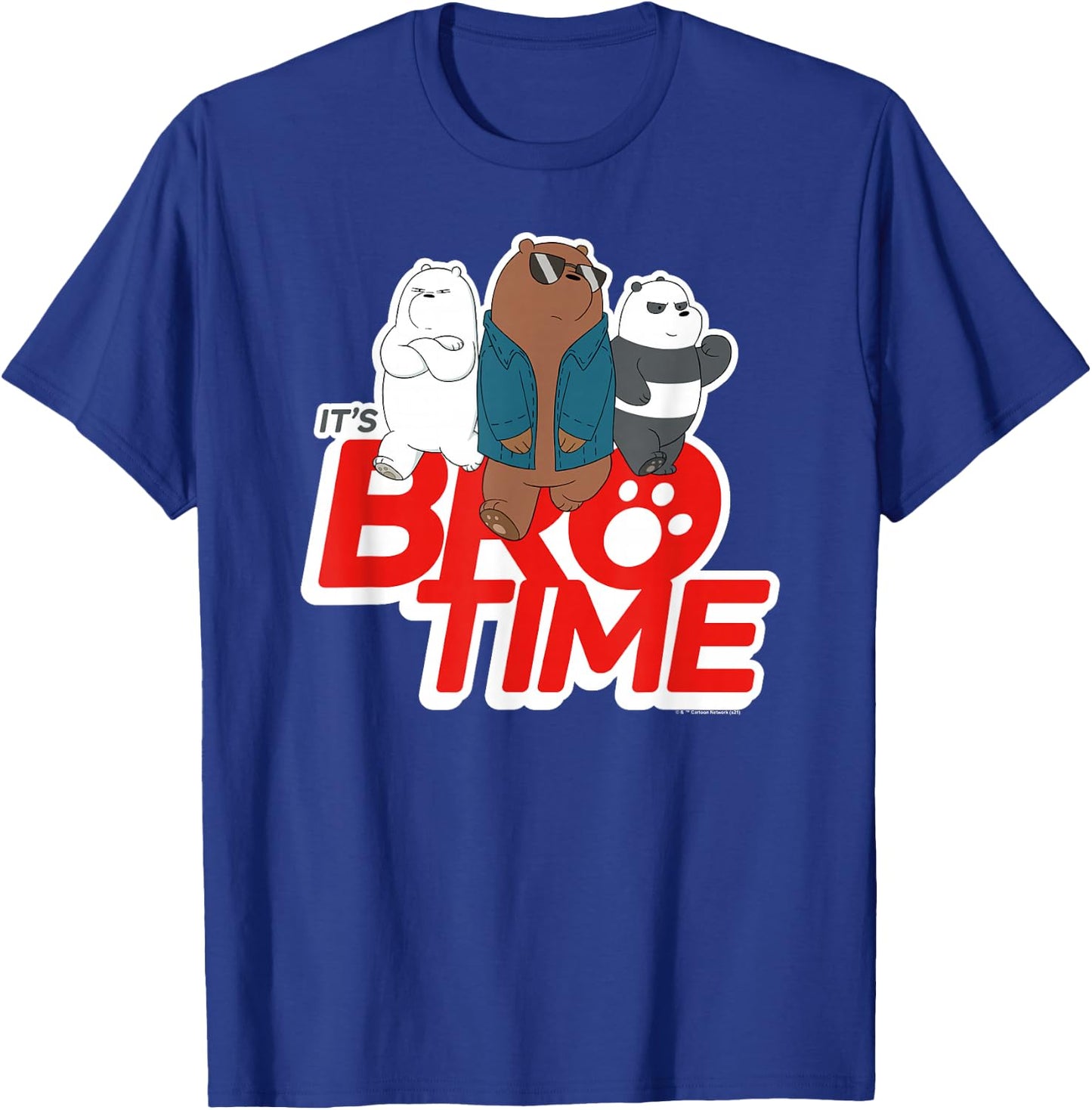 We Bare Bears Grizz Panda Ice Bear It's Bro Time T-Shirt - T-Shirt | Royal