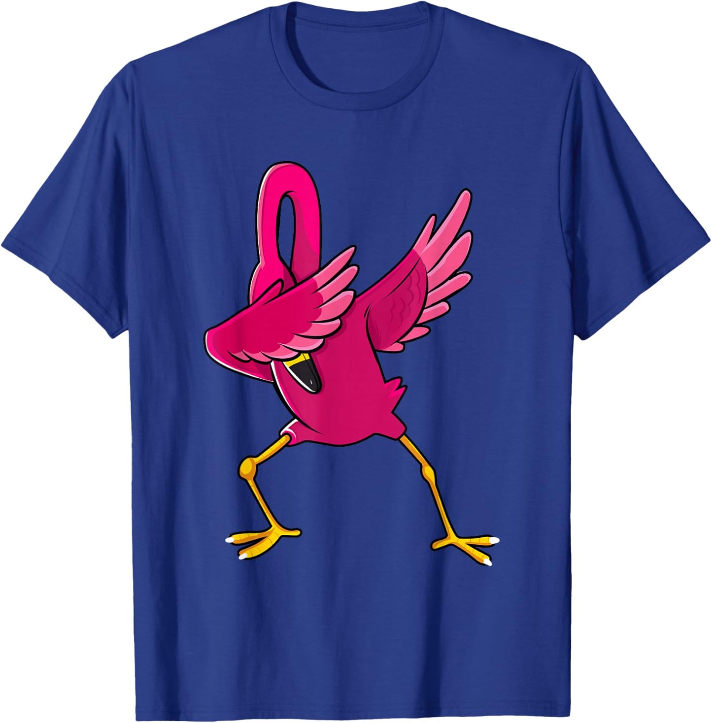Dabbing Pink Flamingo Tropical Animal Lover Men Women Kids T-Shirt - T-Shirt | Royal
