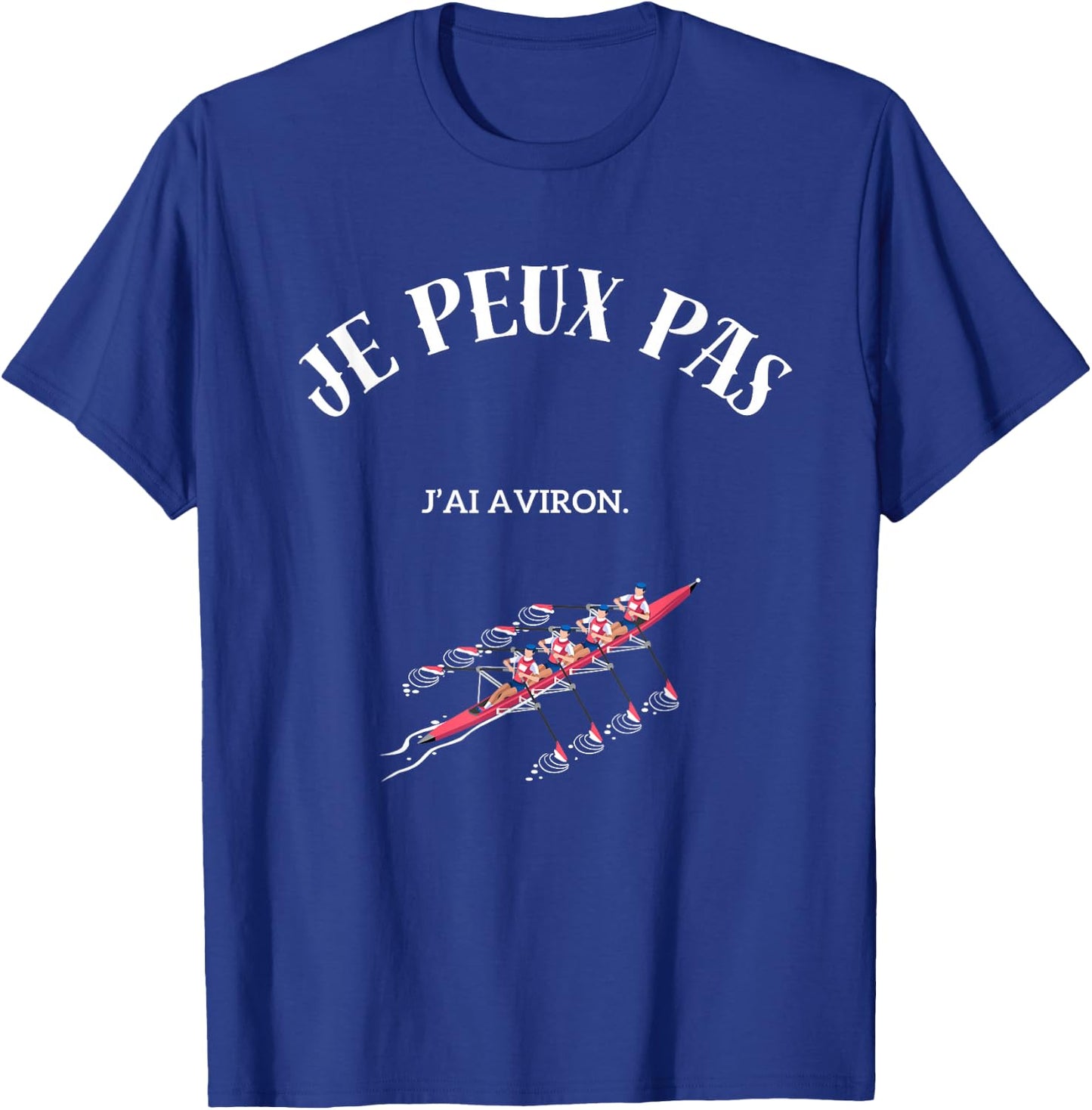 I can't, I row. , Black, S T-Shirt - T-Shirt | Royal