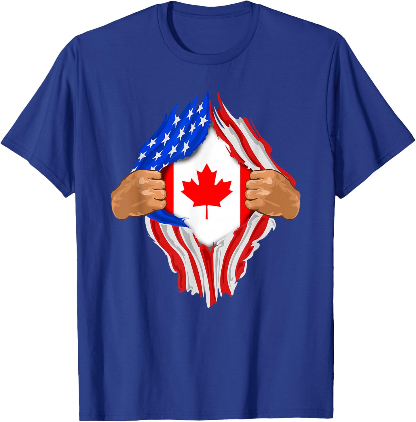 Canadian Blood Inside Me | Canada Flag Gift T-Shirt - T-Shirt | Royal