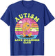 Autism Late Diagnosis Club Funny Groovy Design T-Shirt - T-Shirt | Royal