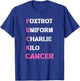 Foxtrot Uniform Charlie Kilo F-ck Breast Cancer - Support T-Shirt - T-Shirt | Royal