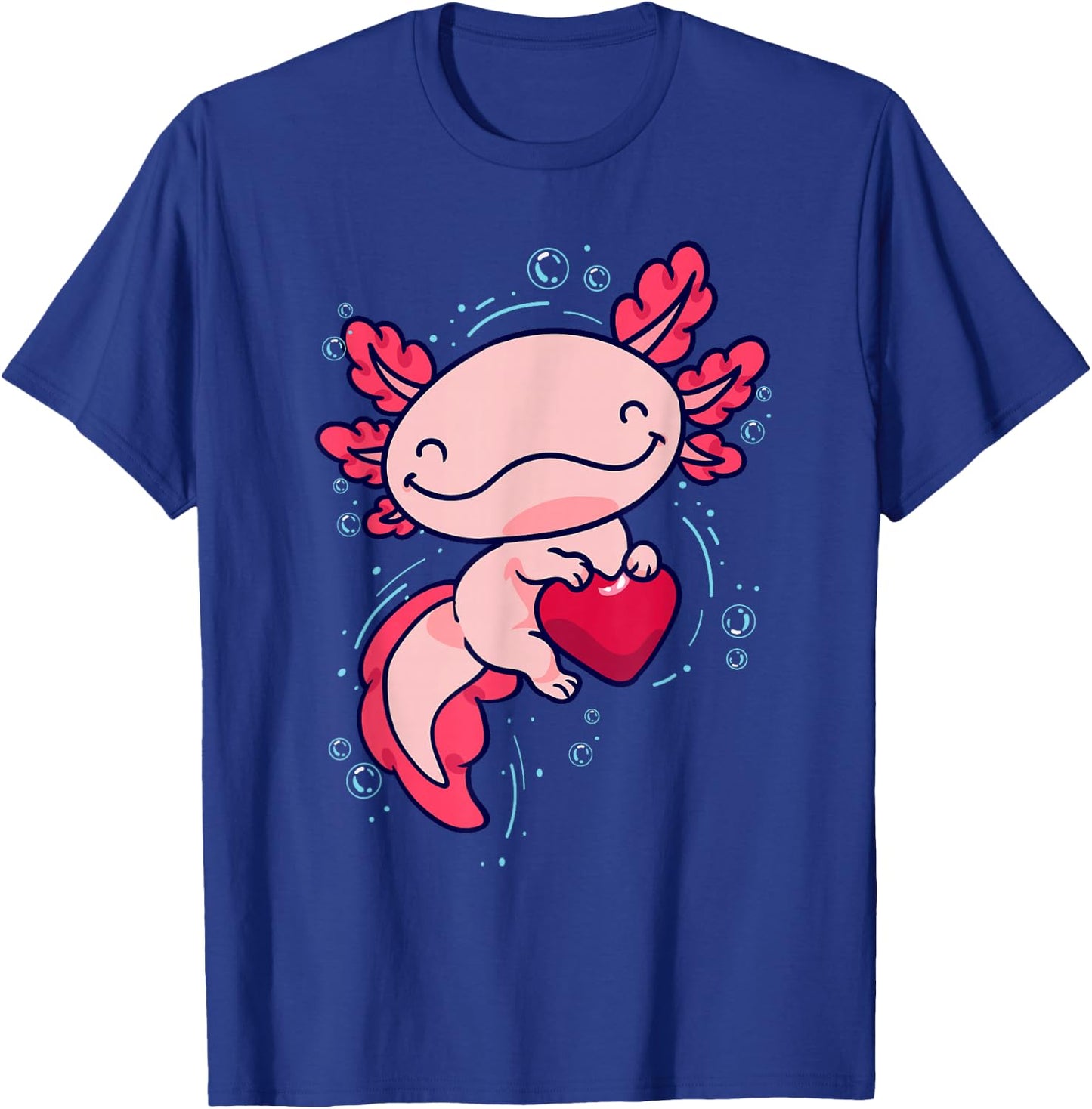 Axolotl Shirt Axolotl Shirts For Girls Boys Kids Cute Heart T-Shirt - T-Shirt | Royal