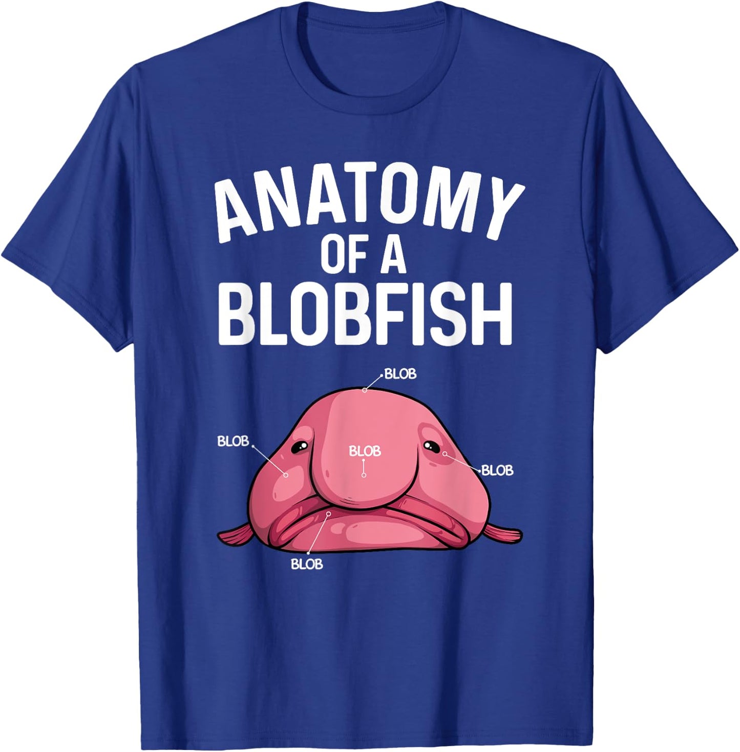 Funny Blobfish Design For Kids Men Women Blob Fish Costume T-Shirt - T-Shirt | Royal