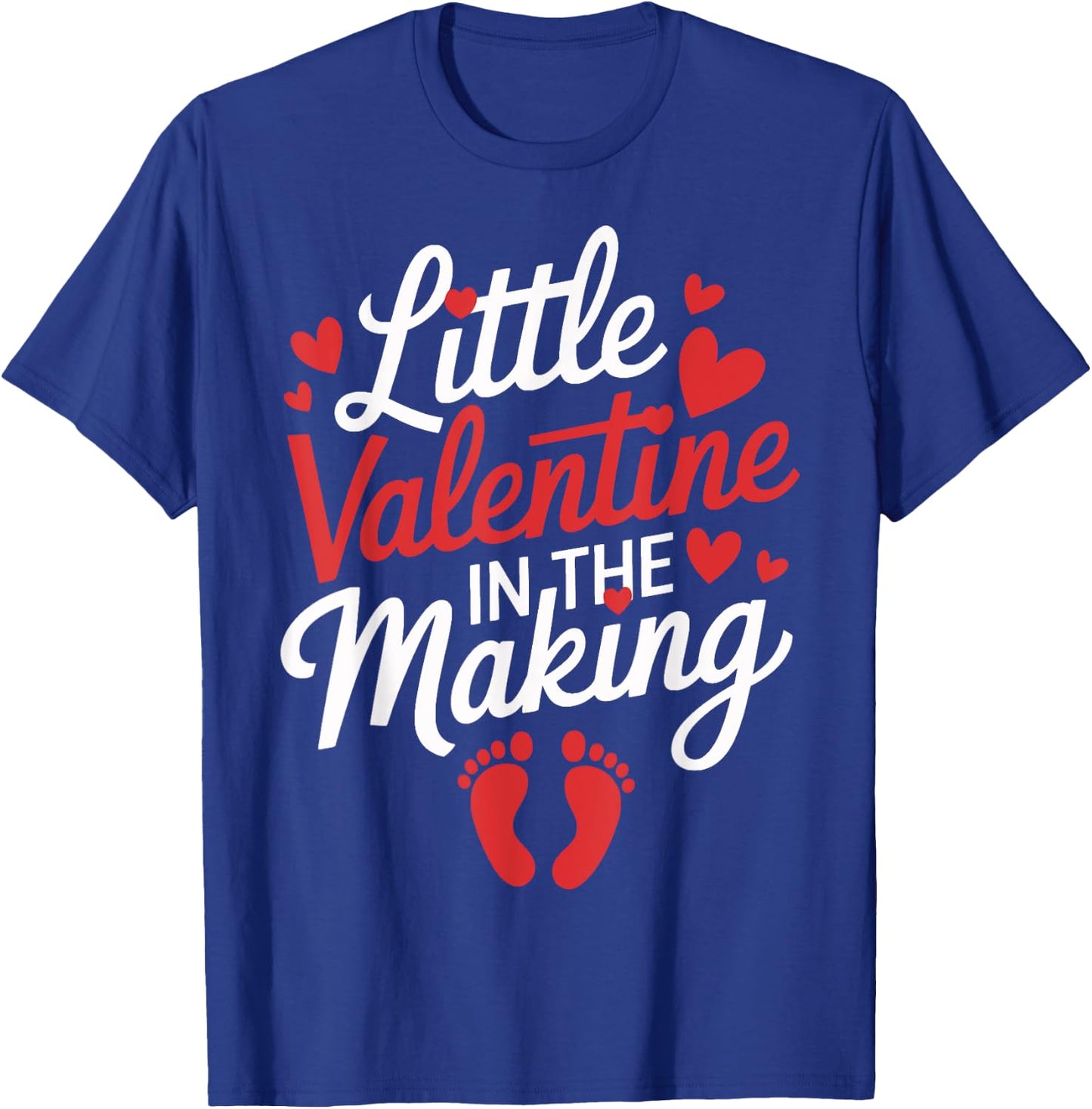 Little Valentine In The Making Pregnancy Announcement Reveal T-Shirt - T-Shirt | Royal