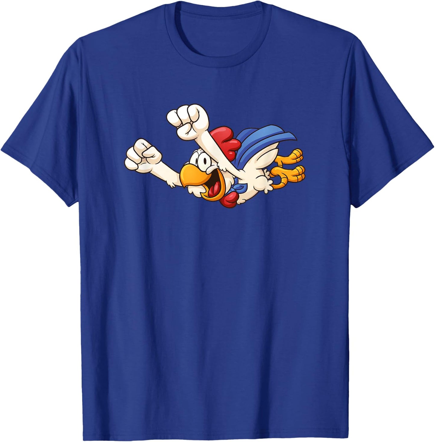 Fun Super Flying Chicken Funny Farm Gift Poultry Kids T-Shirt - T-Shirt | Royal